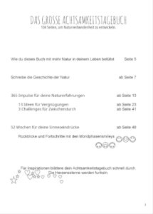 Buch-Vorschau - Inhalt aus machsbuntundanders: Das große Achtsamkeitstagebuch für mehr Natur in deinem Leben